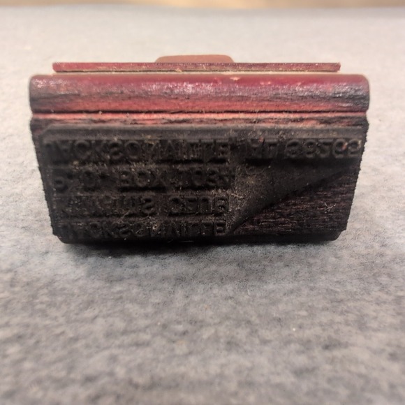 Jacksonville Kiwanis Club Rubber Stamp Wood Handle Organization Alabama - Picture 2 of 3